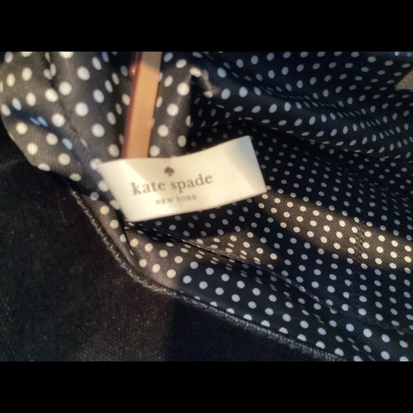 Kate Spade Black Patent w\Tan Leather Wrapped Handles - Picture 8 of 10